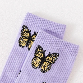 Nove Čarape-leptir Ženske ulica odjeća Harajuku Экипажная moda Veličina EU 35-40 Japanski korejski slatka dizajnerske čarape