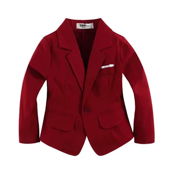 Novi dolazak crvena sportska jakna od pamučnih tkanina za dječaka-dijete bordo-crvena