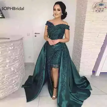 Novi dolazak Večernja haljina s V-izrez 2022 Prekrasan biser Arapski stil Smaragdno zelene Navečer ženske večernje haljine Robe de Soiree