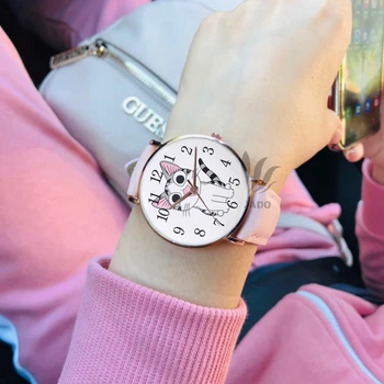 Novi trendi pink satovi Ženski pribor Kvarcni Ručni Sat Kitty Girl Poklon sat