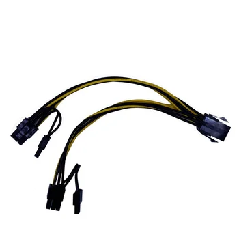 PCI-E 6-pin Za Duplo 6+2-kontakt (6-kontaktnom/8-kontakt) Kabel Razdjelnik Napajanja Grafička kartica pci-e karticu PCI Express 6-Pin Na Dvostruku 8-kontakt Kabel za Napajanje