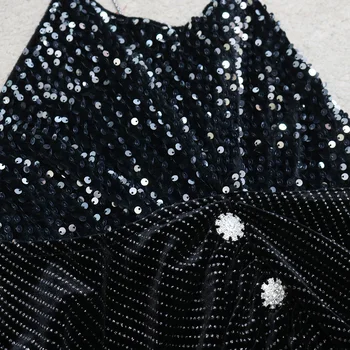 Plus Size 5XL Večernje haljine za žene Jedno rame Dijamanti visokim strukom Elegantna dama Seksi crnu mini haljinu Veleprodaja Дропшиппинг