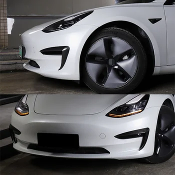 Pogodan za Tesla Model Y Završiti svjetla za Maglu Prednji Poklopac prednjih svjetala za Maglu Navlaka za Obrve Završiti Okvira Vanjska Dekoracija za 2020 2021 Tesla Model 3