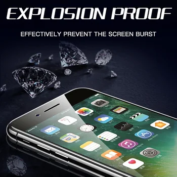 Potpuno Zaštitno Staklo za iPhone 7 8 Plus 6 6s 5 5s se Staklo za iPhone X Xs Xr 11 12 Pro Max 13 Mini Zaslon Zaštitnik Od Kaljenog Stakla