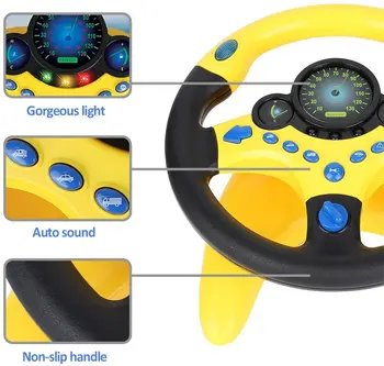Prijenosni Simulacija Vožnje kola Upravljača Igračka Drugog Pilota Dječje Razvija Sondiranje igračka Zabavna Dar Interaktivni uz glazbu