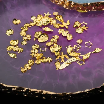 Punila od smole Gold Nail Art Metal 3D Mješoviti Okvir Nakit punjenje UV-smola Epoxy Punila za DIY Obrt Pribor za izradu nakita