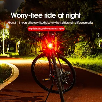 Punjenje putem USB Vanjska Upozorenje Noćni Jahanje Stražnja Svjetla Oprema Pribor NOVA Prednja I Stražnja Svjetla Za bicikle na Veliko BR