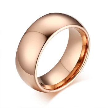 QianBei 6 mm Klasični Zaručnički prsten za muškarce / žene Zlato / Plava / Srebrna Boja Nehrđajućeg Čelika Veličine SAD