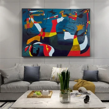 Rođenje Svijeta Slike Na Platnu Joana Miro Poznate Zidne Umjetničkih Plakata I Graviranje Apstraktne Umjetničke Slike Za Dnevni Boravak