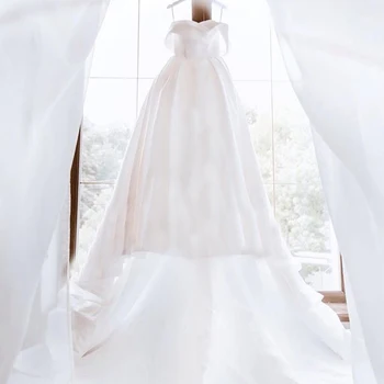 S otvorenim ramenima Loptu haljina Princeza Haljina Wedding Nabora Satin Vintage vjenčanice Elegantne Haljine Vestidos De Noiva najjeftinije