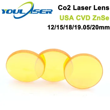 SAD CVD ZnSe Laserski Fokus Objektiv Promjera 12 15 18 19.05 20 FL 38,1 50,8 63,5 76,2 101,6 127 mm za CO2 Laser Гравировальной Rezanje