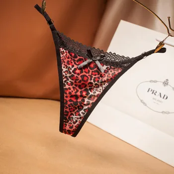 Seksi леопардовый print s T-neck Bikini Bottom za djevojčice bič Topljenje Ženske topljenje Plaža odjeća brazilski bič Bikini Gaćice
