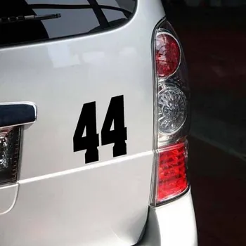 Smiješno broj 44 Vinil naljepnica Dekor Naljepnica za auto Grafički Crno/Srebrni Auto-stil Prozor Automobila Ukrasne Naljepnice za karoserije Pribor