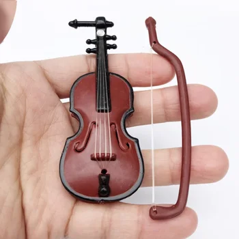 TOPLA RASPRODAJA!!! Novi dolazak 1/12 lutkine Mali Plastični Violina Model Saksofon Dekor Glazbenog instrumenta Veleprodaja Дропшиппинг