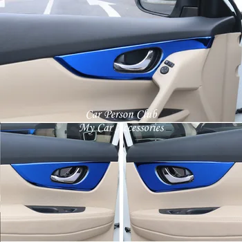 Unutarnja Vrata Ručka Od Nehrđajućeg Čelika Oštrica Zdjele Poklopac Ploče Ukrasi Naljepnice Za Nissan X-Trail Rogue-2020 Auto Oprema