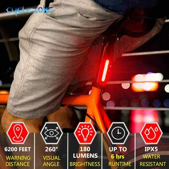 USB Punjiva Stražnje Svjetlo Za Bicikl LED Stražnja Biciklističke Svjetiljke su Pogodne Za Sve Cestovne Bicikle Kacige su Jednostavni za Instalaciju za Sigurnost Vožnje Biciklom