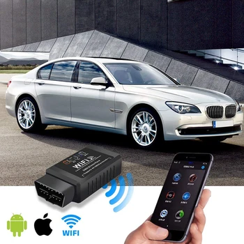Wi-Fi OBDII ELM327 OBD2 Automatski Skener je Kompatibilan Sa iPhone i Android PC Čitač Kodova Automobila Alat za Skeniranje