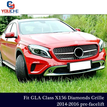 X156 Dijamanti Prednja Rešetka za Mercedes GLA X156 2016 Pre-facelift Stil Vozila Rešetka Rešetka branika