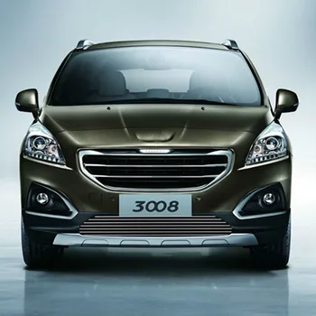Za 2013-Peugeot 3008 Auto-stil Kvalitetna prednja rešetka od nehrđajućeg čelika Oko završne Utrke roštilji Završiti auto navlake