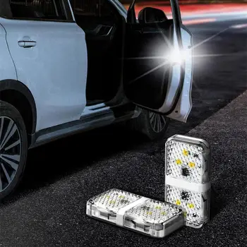 Za Baseus 2 kom. led upozoravajuće svjetlo za otvaranje vrata automobila Upozoravajuća žaruljica za zaštitu od sudara, Bežični Magnetski upozoravajuća žaruljica