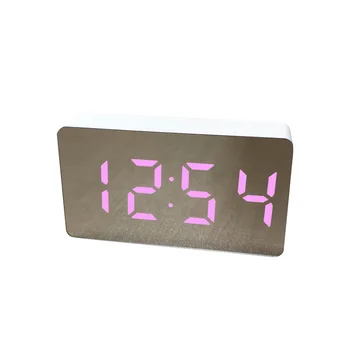 Zatamnjen Stol Moderni Digitalni Sat Mini-Ponavljanje LED Ogledalo Isključivanje Zvuka za Vrijeme Temperatura Home Automobil Elektronski Alarm Kalendar