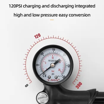 Zezzo® Sklopivi Bicikl Zračni Napad pumpa visokog pritiska 120PSI s Polugom i senzor za vilica i stražnji ovjes mtb