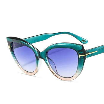 ZLY 2021 Nova moda Mačje oči Sunčane naočale za žene i za muškarce Gradijenata rimless za leće Leopard Brand Dizajner Luksuzne Berba sunčane naočale UV400