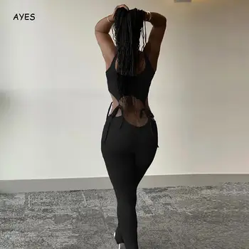 Ženska odjeća AYES 2021 Komplet od dva dijela Ženski top i hlače Godina skraćene top Ženske hlače-olovka Čvrste hlače s visokim strukom Hlače