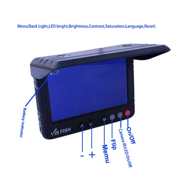 Рыбоискатель 5-inčni IPS LCD Monitor Kit Kamkorder Za River Podvodno Led Ribolov