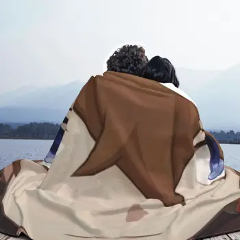 Чайлд Геншин moždani udar Deka Flanel Proljeće i Jesen Anime Prozračna Super Topli Baca za posteljinu Prometni posteljinu