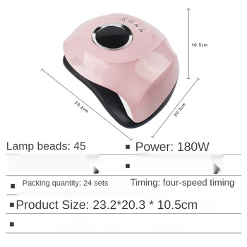 120/180 W UV-led lampa za nokte za manikuru sa Senzorom 90/60 s/30/10 Timer LED Zaslon za sve Gelovi Učinkovito Sušenje noktiju